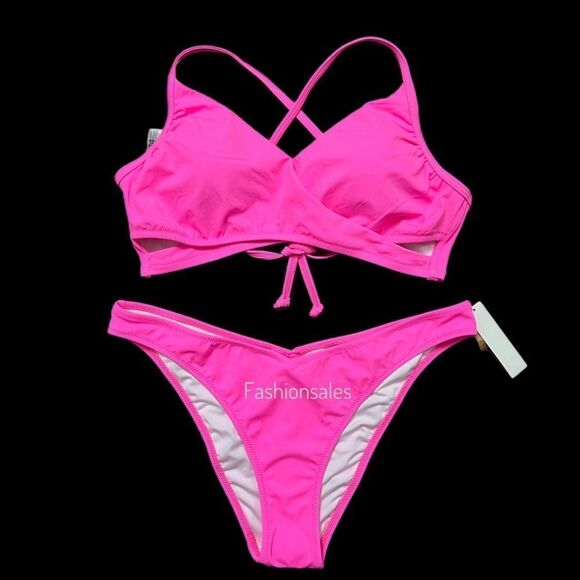 Victorias Secret Swim Body wrap Bikini top Removable Padding & Itsy Bottom Set L - Picture 1 of 3